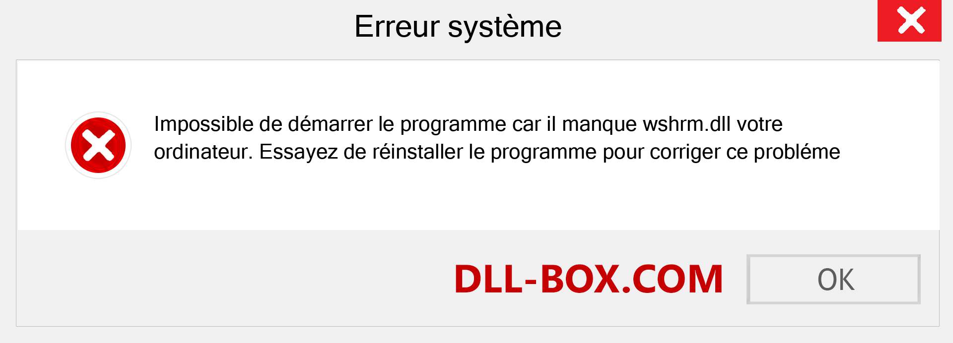 Le fichier wshrm.dll est manquant ?. Télécharger pour Windows 7, 8, 10 - Correction de l'erreur manquante wshrm dll sur Windows, photos, images